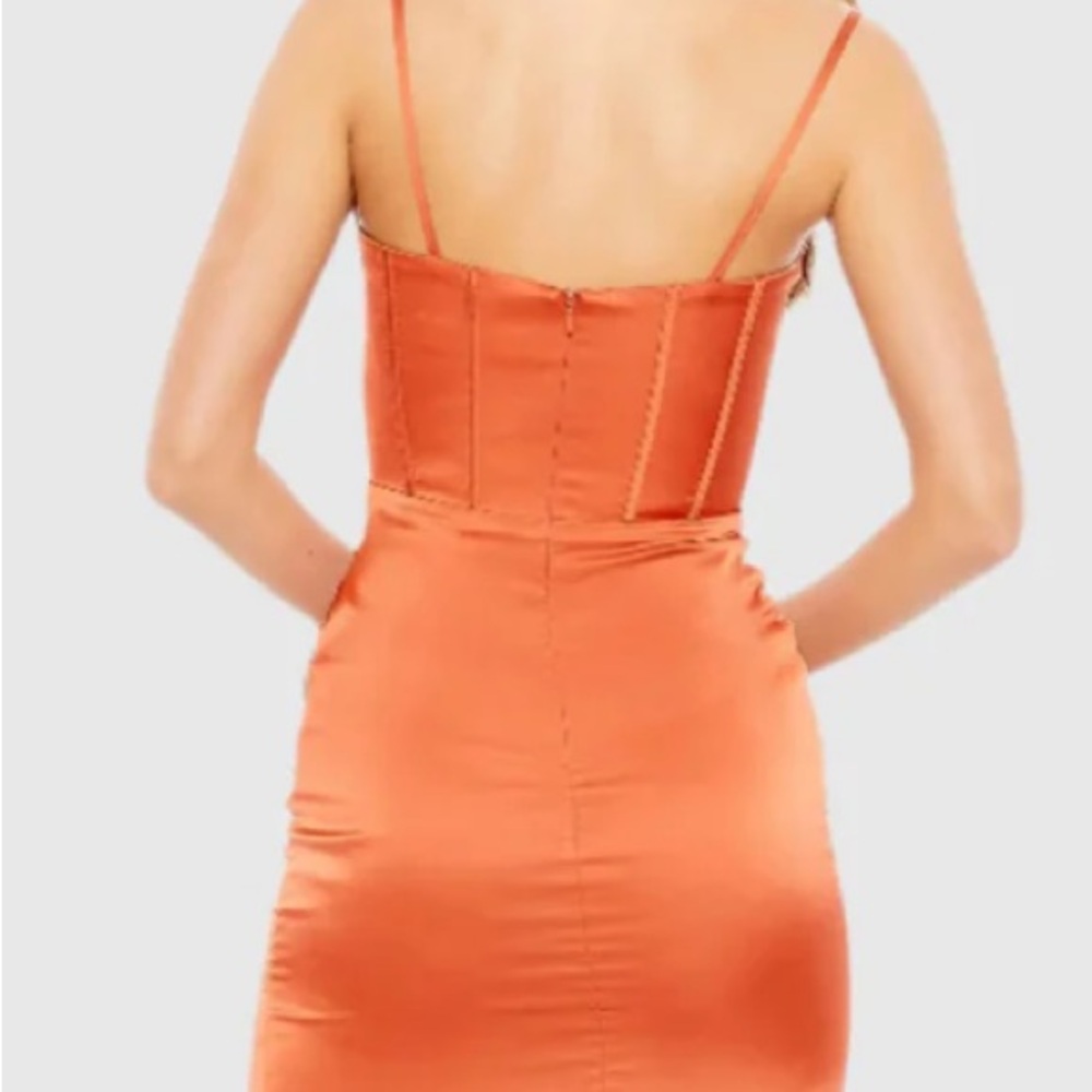 MAC DUGGAL SZ 14 orange DRESS NWT FORMAL EVENING PROM GOWN - Picture 4 of 4